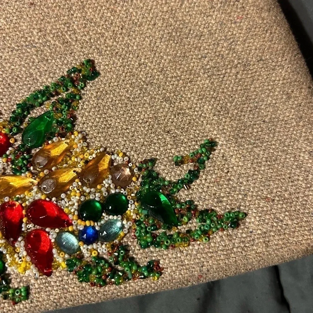 Vintage Caron of Houston Beaded Cornucopia Purse